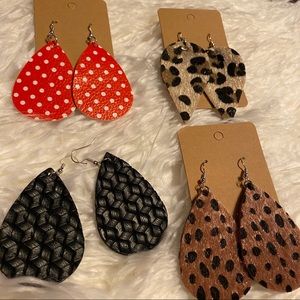 S - Lot of 4 pair of statement earrings new